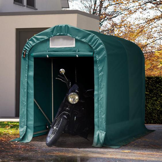 1,6x2,4 m, Tente garage, Bâche PVC, vert foncé, sans statique - (77833)