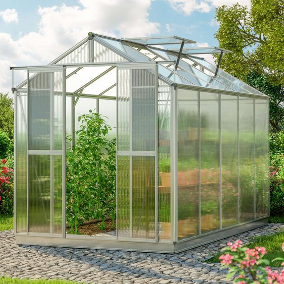 179 x 322 cm Serre de jardin, incl. kit daccessoires XL, 6 mm panneaux double paroi - (GFPV00839)