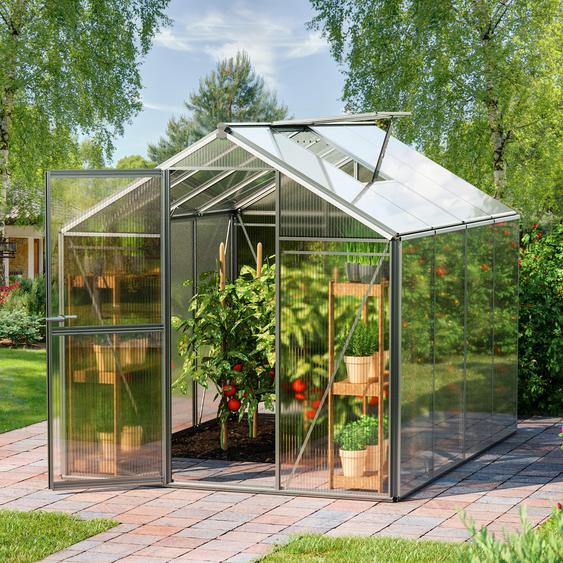 192 x 256 cm Serre de jardin, incl. kit daccessoires XL, 6 mm panneaux double paroi - (GFPV00015)