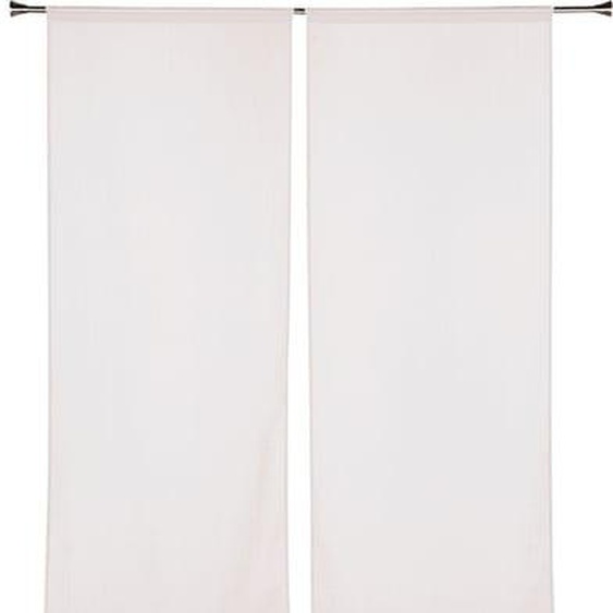 2 vitrages polyester écru 60 x 140 cm