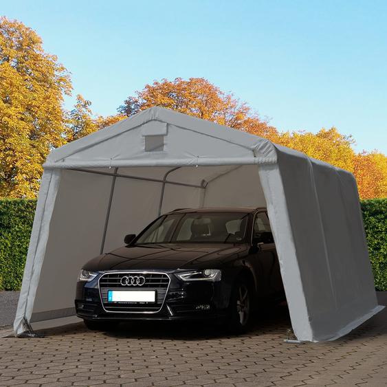 3,3x4,7 m, Tente garage, PVC 500, H. 1,95 m, gris - (8031)