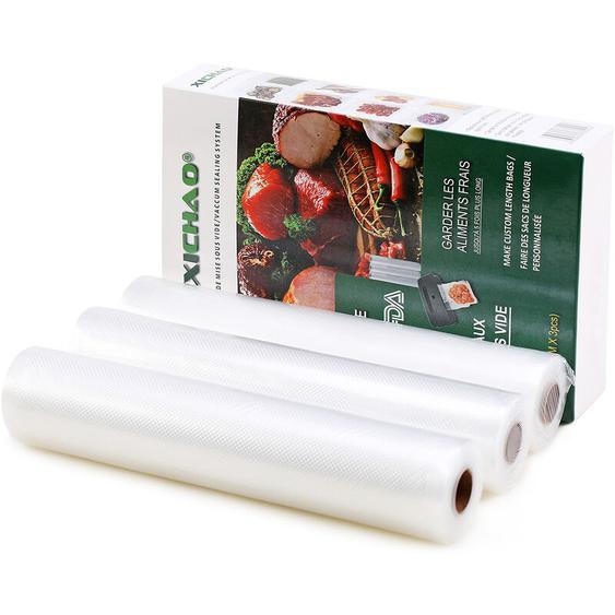 Xichao - 3 Rouleaux Sac Sous Vide Gaufré 28500CM Sans bpa Stockage Alimentaire Pour Appareil Mise Sous Vide