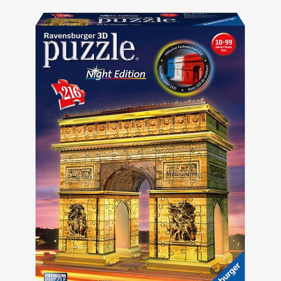 3d Arc De Triomphe Illuminé - Ravensburger Bleu