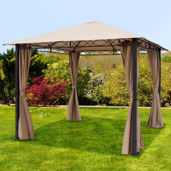 3x3 m, Tonnelle de jardin, Paradise Premium, taupe - (300115)