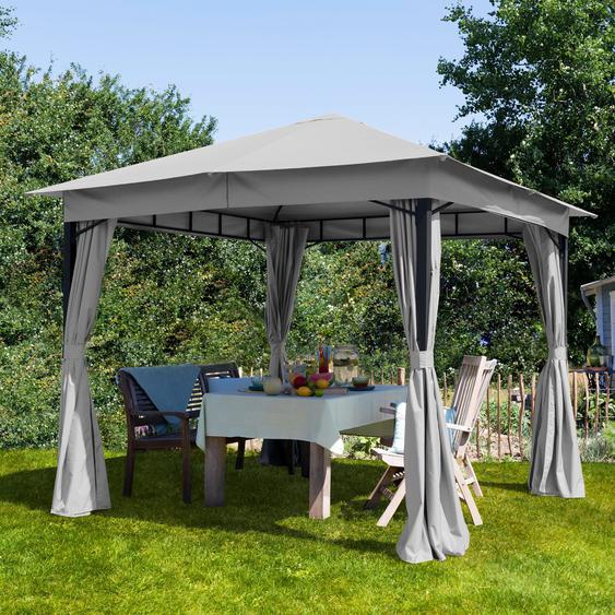 3x3 m, Tonnelle de jardin, Sunset Classic, gris perle - (300040)