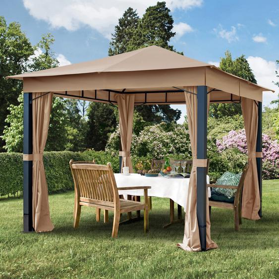 3x3 m, Tonnelle de jardin, Sunset Premium, taupe - (300045)