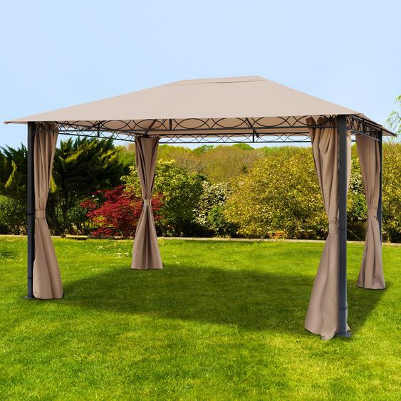 3x4 m, Tonnelle de jardin, Paradise Premium, taupe - (300116)