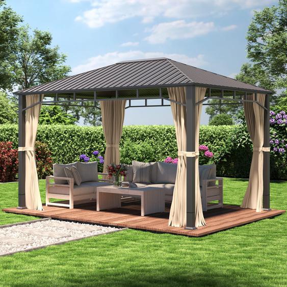 3x4 m, Tonnelle de jardin, Sunset Superior, champagne - (301349)