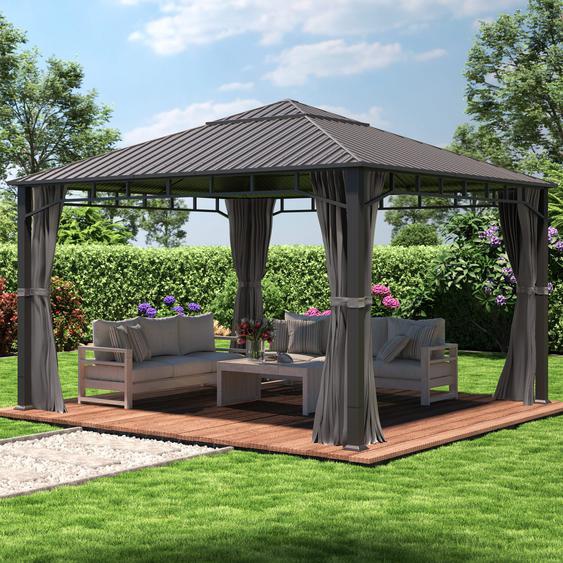 4x4 m, Tonnelle de jardin, Sunset Superior, gris - (300195)