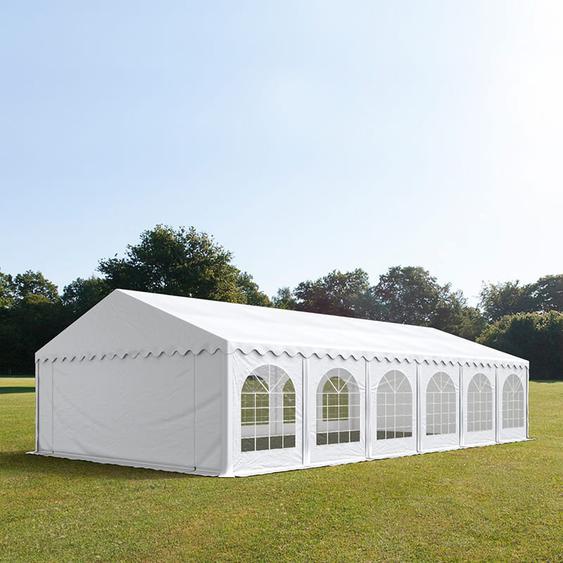 5x12 m tente de réception, PVC 750, H. 2 m, blanc - (7161)