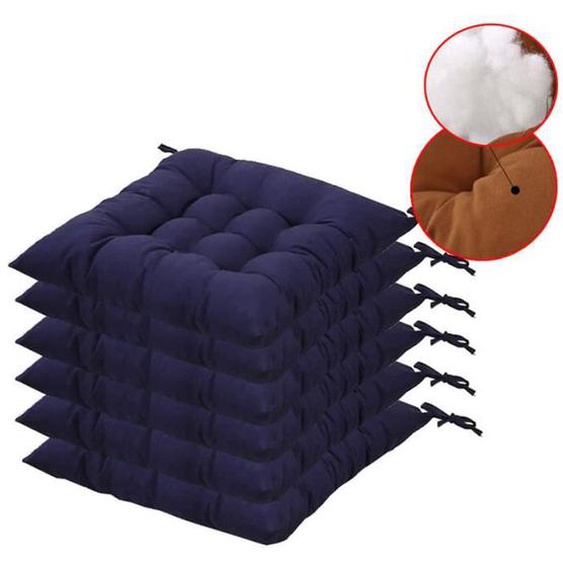 6 Coussins de Chaises Carrés 40x40 Coussins de Siège Décoration Maison Coussin Mat Matelassée, Idéal pour intérieur et extérieur,B