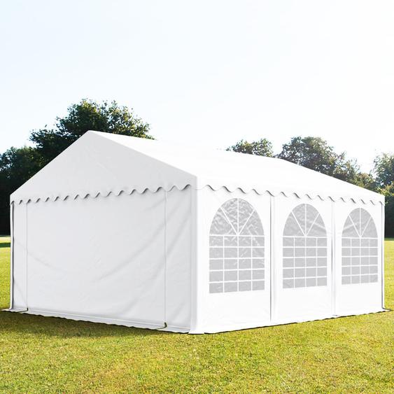 6x6 m tente de réception, PVC 800, H. 2 m, blanc - (7844)