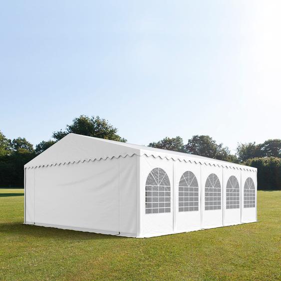 7x10 m XXL tente de réception, PVC 1400, anti-feu, H. 2,6 m, blanc - (7555)