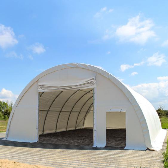 9,15x10 m tunnel agricole (châssis 2m), H. 4,5 m, PRIMEtex 2300, blanc - (12122)