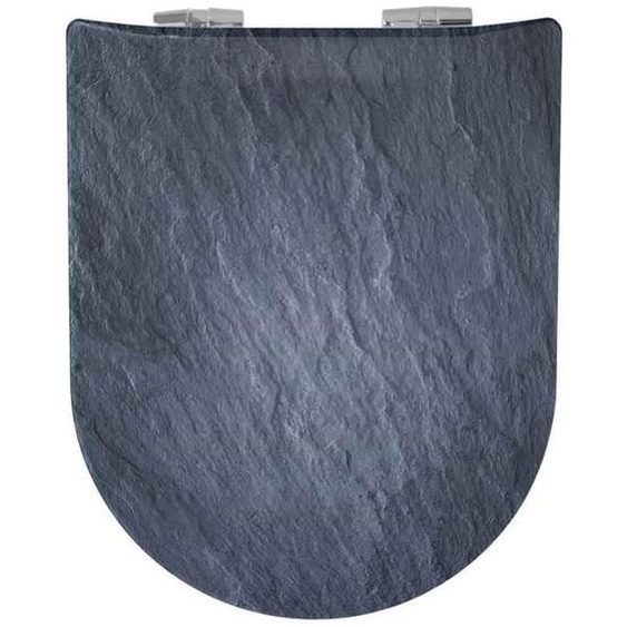 Abattant Double OLFA Déclipsable Imitation Ardoise Ardoise Mat  42 à 47 cm X 36,5 cm