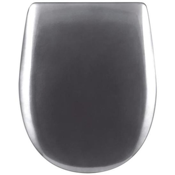 Abattant WC - OLFA - Déclipsable - Gris anthracite - Bois réticulé - 38x49.5 cm