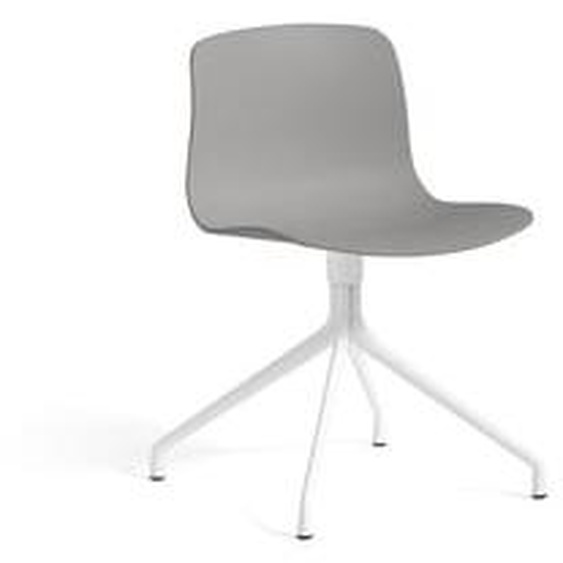 About a Chair AAC 10 - concrete grey 2.0 - blanc - patins standards en plastique