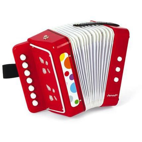 Accordéon Janod Confetti - Instrument De Musique Pour Enfant - Mixte - A Partir De 3 Ans Rouge