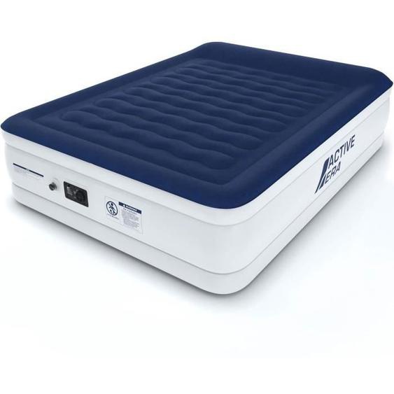 Active Era Matelas Gonflable 2 Personnes, Pompe Électrique Intégrée, Oreiller surélevé avec Technologie I-Beam, 203 x 152 x 56 cm