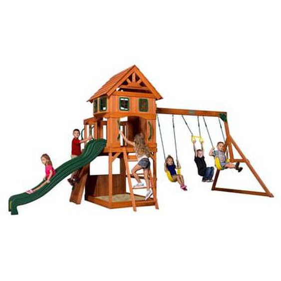 Aire de jeux en bois enfant