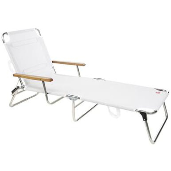 Amigo avec accoudoirs - Chaise longue - argenté - accoudoir robinier