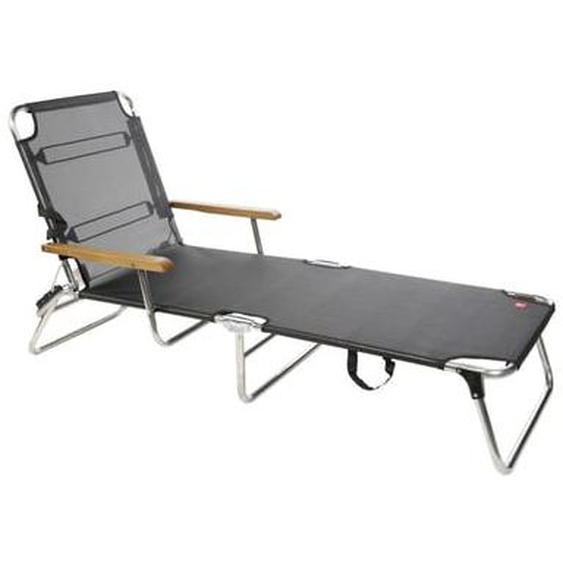 Amigo avec accoudoirs - Chaise longue - gris - accoudoir robinier