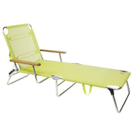 Amigo avec accoudoirs - Chaise longue - pistache - accoudoir robinier