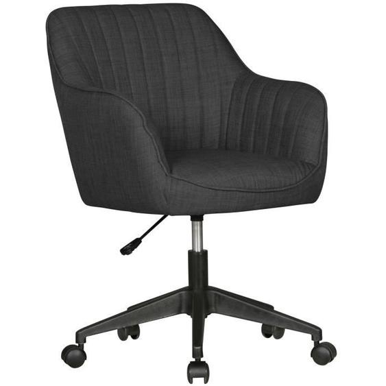 AMSTYLE chaise de bureau MARA chaise pivotante en tissu anthracite chaise de bureau chaise coque