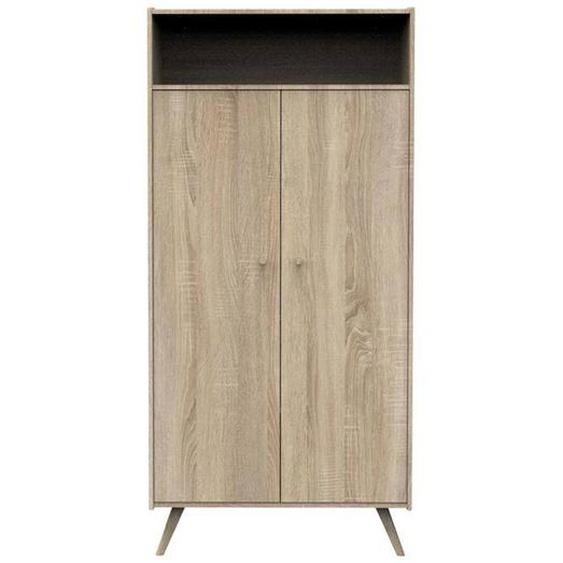 Armoire 2 Portes, 1 Niche Access Bois Marron