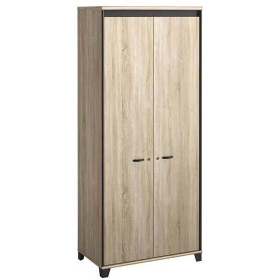 Armoire 2 portes - Industriel - Décor Bois - Mambo - Gami