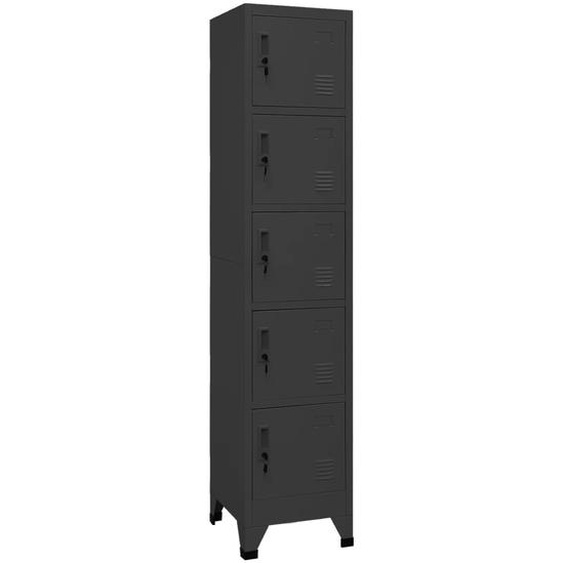 Armoire à casiers Anthracite 38x40x180 cm Acier