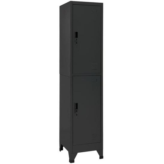 Armoire à casiers Anthracite 38x45x180 cm Acier