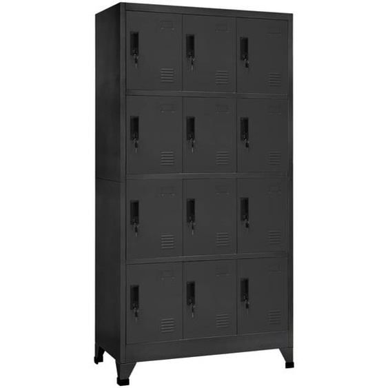 Armoire à casiers Anthracite 90x45x180 cm Acier