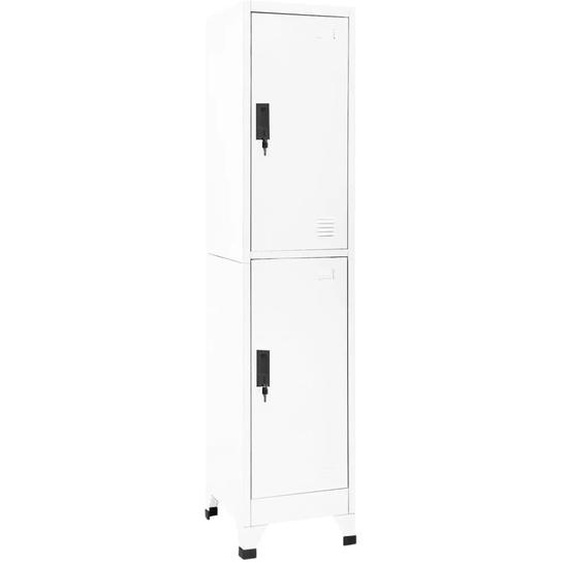 Armoire à casiers Blanc 38x45x180 cm Acier