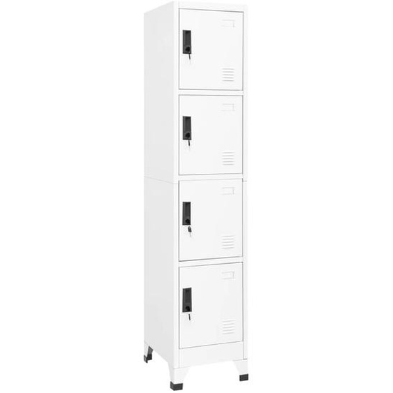 Armoire à casiers Blanc 38x45x180 cm Acier