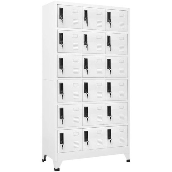 Armoire à casiers Blanc 90x40x180 cm Acier