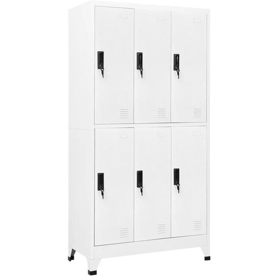 Armoire à casiers Blanc 90x45x180 cm Acier