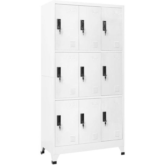 Armoire à casiers Blanc 90x45x180 cm Acier