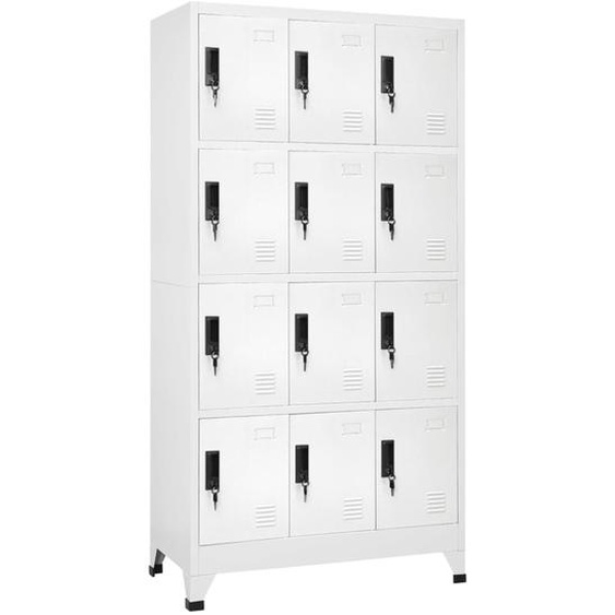 Armoire à casiers Blanc 90x45x180 cm Acier