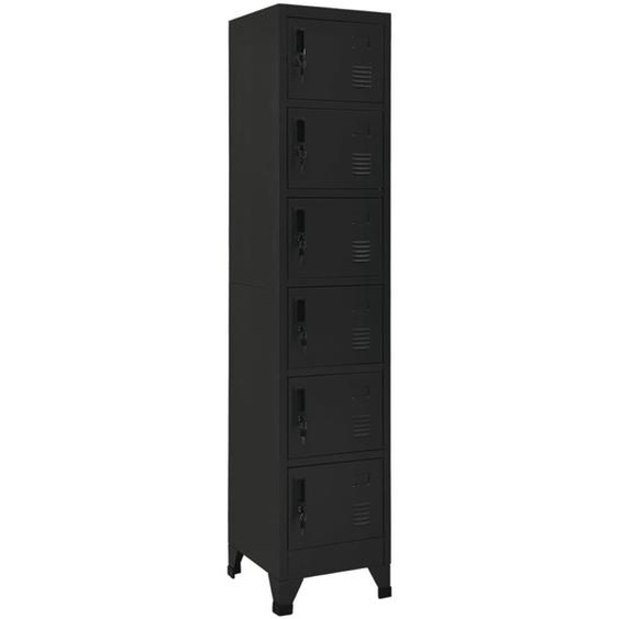 Armoire à casiers Noir 38x40x180 cm Acier