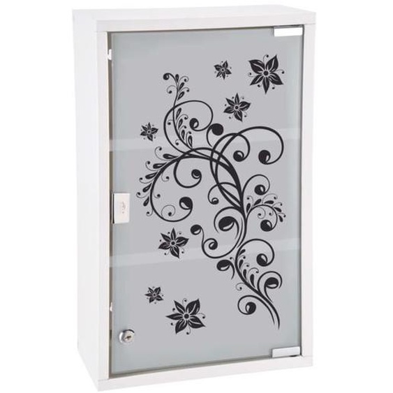 Armoire à pharmacie murale en acier inoxydable HI - Blanc - 30x15x50 cm - Porte vitrée avec serrure