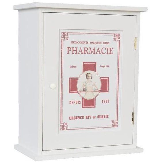 ARMOIRE à PHARMACIE neuve BLANCHE à suspendre DECO bois 30cm design vintage