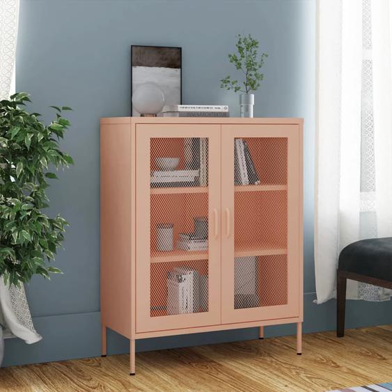 Armoire de rangement Rose 80x35x101,5 cm Acier