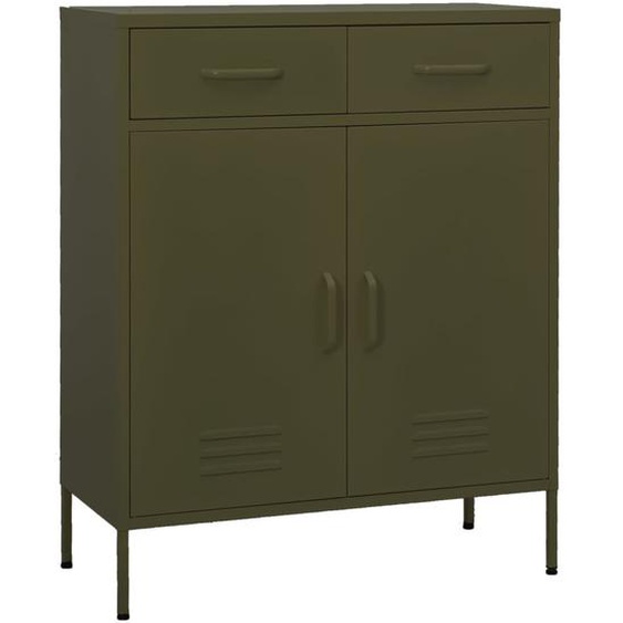 Armoire de rangement Vert olive 80x35x101,5 cm Acier