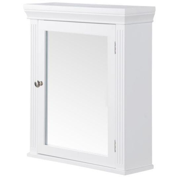 Armoire De Toilette Murale De Salle De Bain En Bois Avec Miroir Blanc Stratford Teamson Home 6544