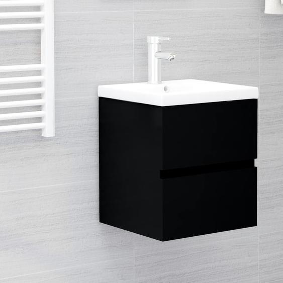 Armoire dévier avec lavabo intégré noir bois dingénierie