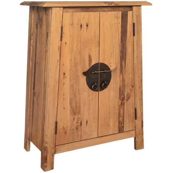 Armoire latérale de salle de bain Pin massif 59x32x80 cm