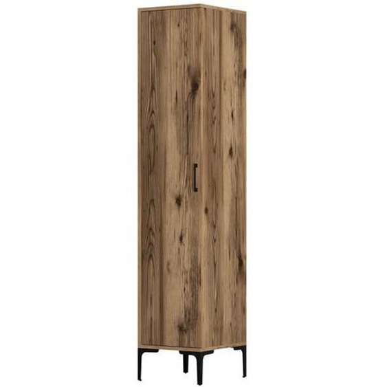 Armoire style industriel Akoy L40cm Bois foncé