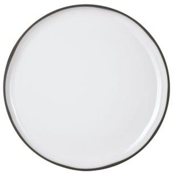 Assiette plate Caractère porcelaine blanc cumulus Ø21 cm