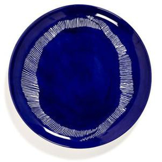 Assiette plate Feast par Ottolenghi lapis lazuli grès bleu/blanc Ø26 cm